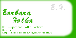 barbara holka business card
